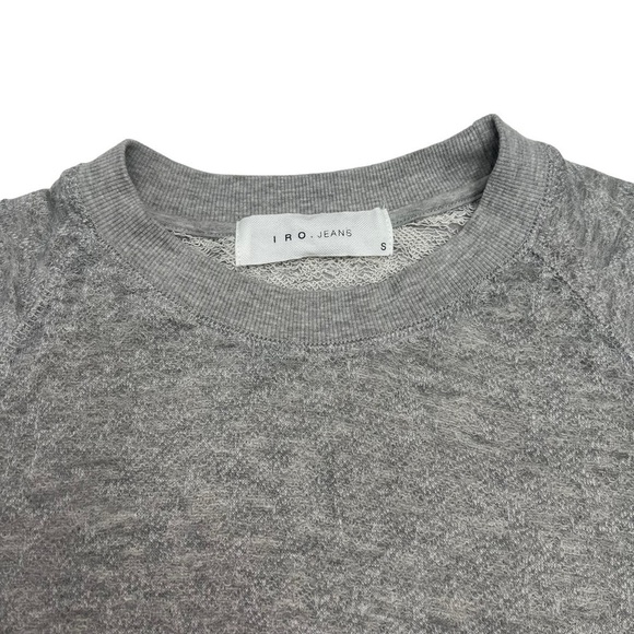 Iro Grey Distressed Lightweight Crew Neck Sweatshirt Size S - Picture 11 of 11